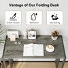 EMODA 35 inch Narrow Folding Desk No Assembly Required, Home