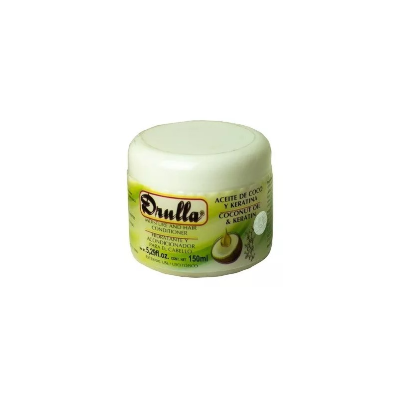 DRULLA ® Hidratante Acondicionador Aceite De Coco Y Keratina 150