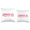 Smok'n'beaver HEINOUS Throw Pillow, 16x16, Multicolor