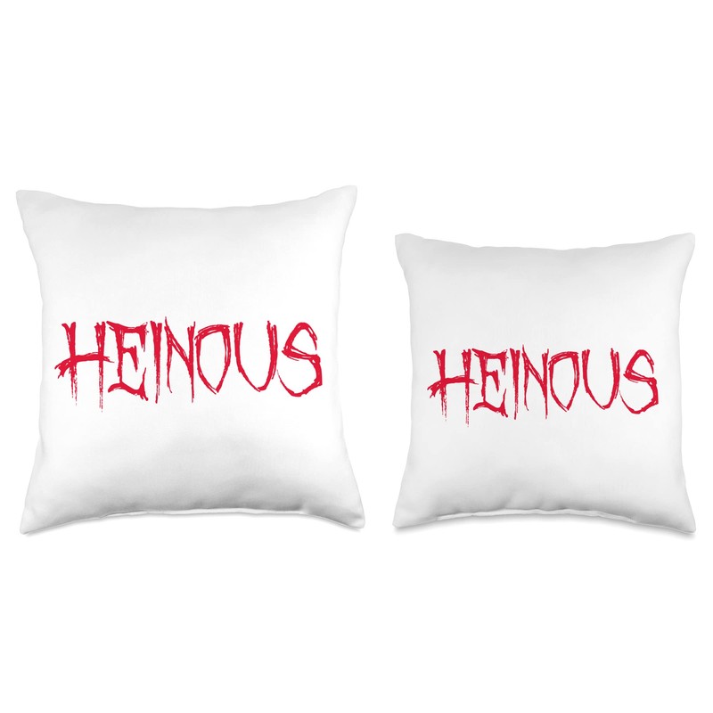 Smok'n'beaver HEINOUS Throw Pillow, 16x16, Multicolor