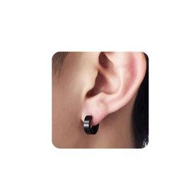 Mesaro Men's and Women's Hoop Earrings, Surgical Stainless Steel, Hypoallergenic Metal, Both Ears, Rust-free, Individuality, Unisex Accessory, Men and Women, Stainless Steel