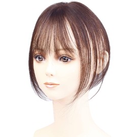 YOYO Partial Wig, 100% Human Hair, Anti-Thin, Breathable, Long, Top Cover, For Parts, Real Artificial Scalp, For Women, Hidden Gray Hair, Lightweight, Easy to Install, Net Size 1.8 x 5.1 inches (4 x