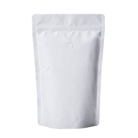 12oz Coffee Bags 100 Pieces - High Barrier White Kraft Paper Stand up Ziplock Pouches Bags with Valve & Zipper (100 Pcs, 12 Ounce/340 Gram/0.75 lb)