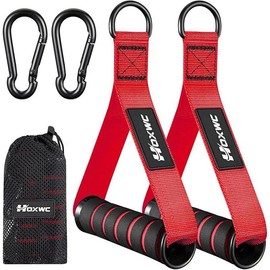 Cable Handles Gym Equipment, Heavy Duty Resistance Band Handles, Replacement Exercise Handles for Cable Machine, Pulley System, Strength Trainer, Pull Down Workout, Home Gym Cable Attachments - Color: Red, Style Name: New-Comfortable