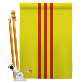 Americana Home & Garden HS140254-BO Vietnam-South World Nationality Decorative Vertical, House Flag Set 28"x 40" w/Flagpole, Multi-Color