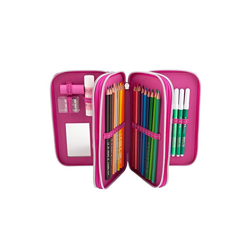 Depesche 6352 Top Model Friends Filled Pencil Case 3 Compartments