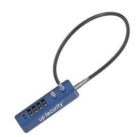 UP Security 4 Digit Combination Cable Lock for Bike Scooter Motorcycle Helmet AntiTheft, 11.8" Short Cable Chain, Combo Travel Lock with Code for Luggage Suitcase, Refrigerator, Fence Gate, Locker