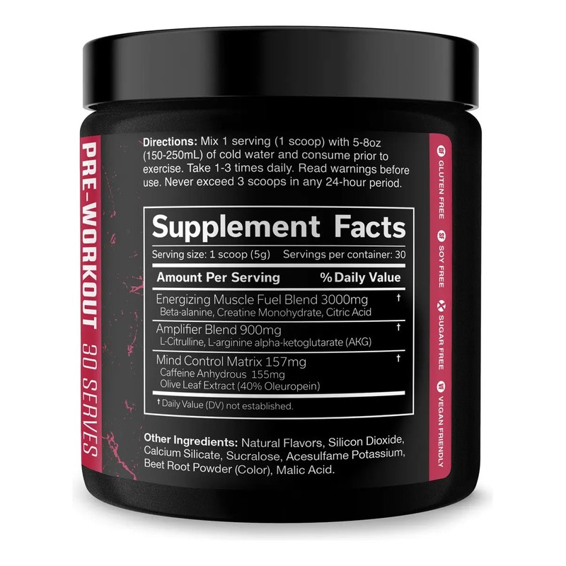 Suplemento en polvo JNX Sports Pre entrenamiento sabor cherry limeade