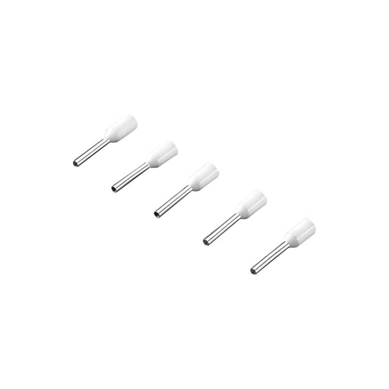 Rittal 4050.730 Wire End Ferrules 0.5 mm² Partially Insulated White