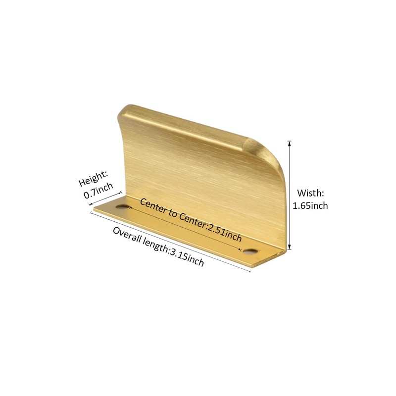 Satanga Edge Finger Tab Pulls for Cabinets Invisible Kitchen Concealed