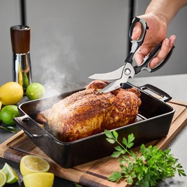 GEFU MULTICO Vielzweckschere | Mikroverzahnte Klingen für Geflügel, Flaschen, Nüsse & Knochen | Mehrzweck Küchen‑ und Haushaltsschere