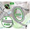 Flexible Water Connection Hose Length 25 cm Diameter 13 mm