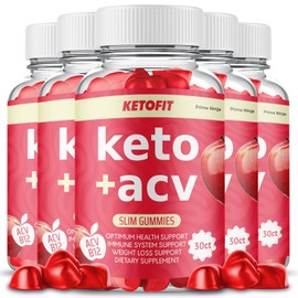 KetoFit Keto ACV Gummies, Keto Fit Max Strength ACV Gummies (5 Pack)