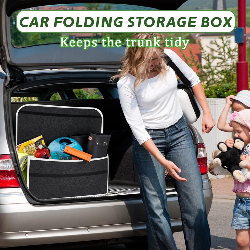 HIAHXC Car Boot Organiser Bag, Foldable Car Boot Organiser Storage,