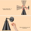 VinTopsh Industrial Farmhouse Wall Sconce with Pull Chain Switch, Metal