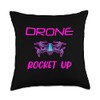 Drone Rocket Up Quadcopter drones Drone Pilot UAV Throw Pillow