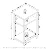 Furinno Just 3-Tier Metal Frame End Table with Storage Shelves,