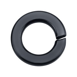 1/2 inch Black Stainless Steel Lock Washers (25 pcs), 304 Stainless Steel 18/8, Black Coated Finish, Fayeploo