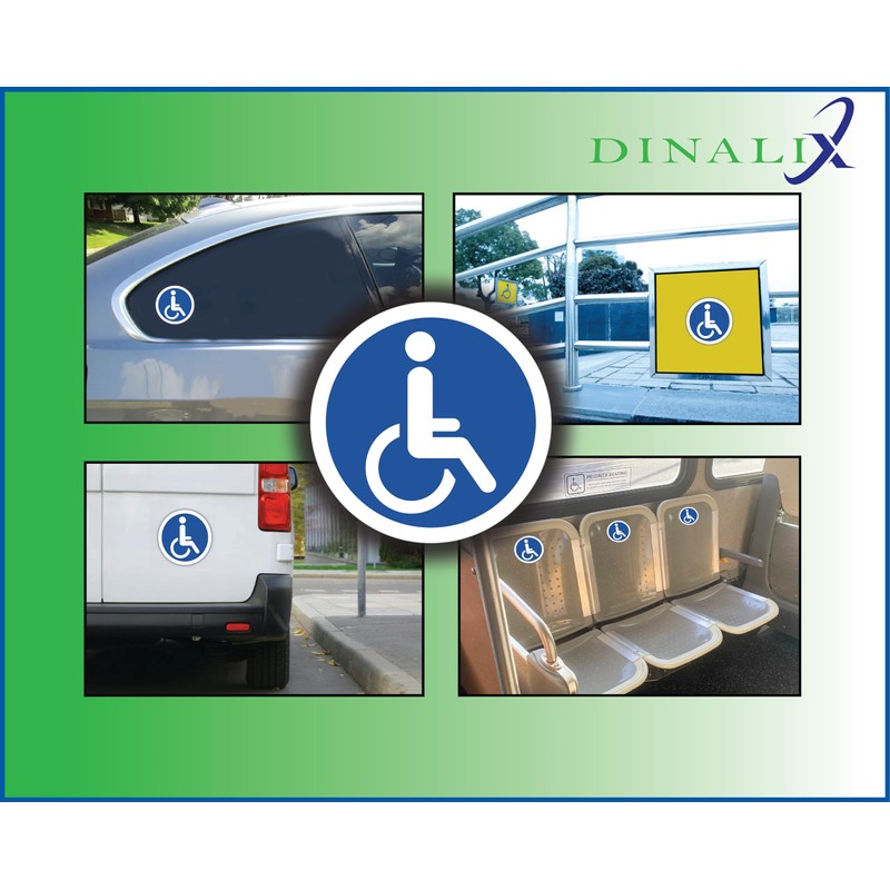 Pack of 10 Stickers for Wheelchair Users, Car, Disabled Stickers