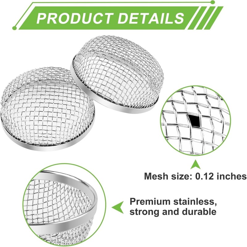 2PCS RV Furnace Vent Screen with Premium Stainless Steel, RV