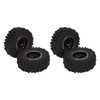4Pcs Brass Wheel Tire Set 1.2in Hub Replacement for Traxxas
