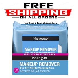 Neutrogena Makeup Remover Wipes, Ultra-Soft Cleansing Facial Towelettes 2 Packs