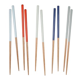 HAYATE Brand Chopsticks Stylish, Dishwasher Safe, Natural Wood, 9.1 inches (23 cm), Chopsticks with Anti-Slip Treatment (Fashionable Set of 5 Pairs)