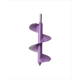 Power Planter Bulb Auger & Bedding Plant Tool - 3"x7" Garden Auger Drill Bit with 3/8" Non-Slip Hex Drive, Hand-Welded Planting Auger Gardening Drill, Earth Auger Digging Tools, Up to 6" Deep (Purple)