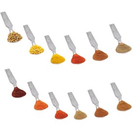 Mini Spoon Set of 12 for Spice Box Small Stainless Steel Spoons for Masala Dabba Tiny Spoons for Kitchen Spices, Herbs & Condiments Compact Curry Spoon Set