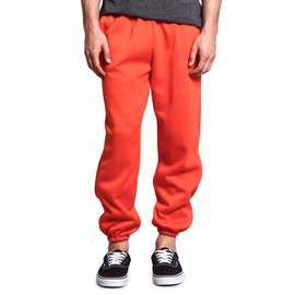 VICTORIOUS Men's Elastic Cuff Fleece Sweatpants - HILLSP - Orange - 2X-Large