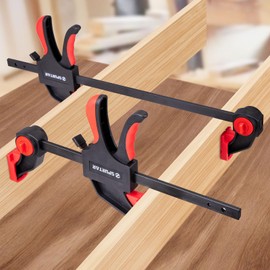 Spurtar 6pcs Clamps for Woodworking 6" and 12" Wood Clamps Quick-Release Bar Clamps Heavy Duty Trigger Clamp Spreader Wood Clamps for Woodworking Metalworking Crafts DIY Household Projects