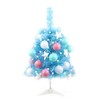 Mini Macaron Blue Christmas Tree Tabletop Xmas Tree with LED