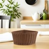 2Pcs Triangle Corner Storage Basket Imitation Rattan Woven Corner Tray