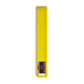 Playwell Martial Arts Cotton Solid Coloured Grading Belt - (Karate, Judo Taekwondo) (Yellow, 250cm)