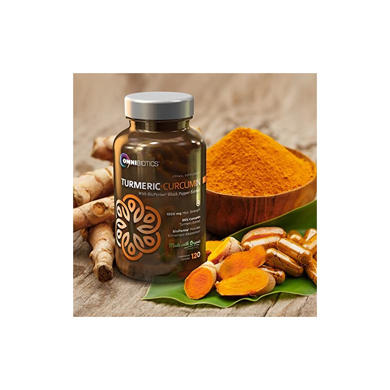 Organic Turmeric Curcumin Supplement 1500mg with BioPerine | 95% Standardized