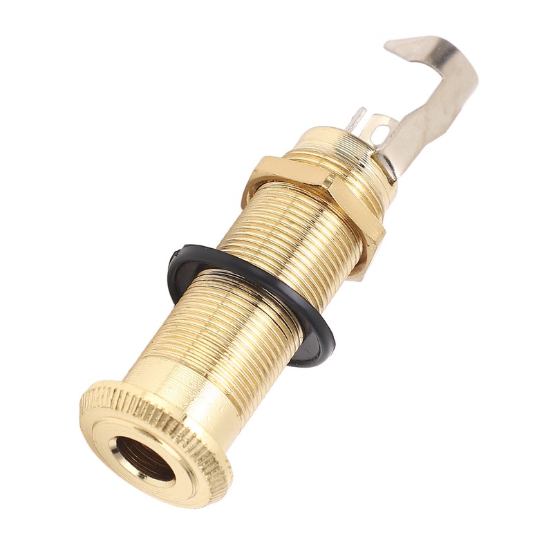 Guitar End Pin Jack Socket Threaded Metal 6.35mm for Bass