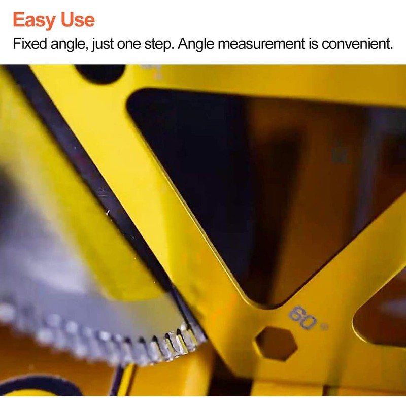 ANCLLO Aluminum Alloy Hexagon Ruler for Table Saw Multi-Angle Measuring