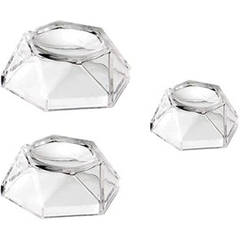 Sluswallow 3Pcs Transparent Acrylic Ball Display Stand Hexagon Spheres Holders Crystal Ball Base Holder for Baseball Tennis Ball Crystal Ball,Display Stands,Display Pedestals, Pedestals