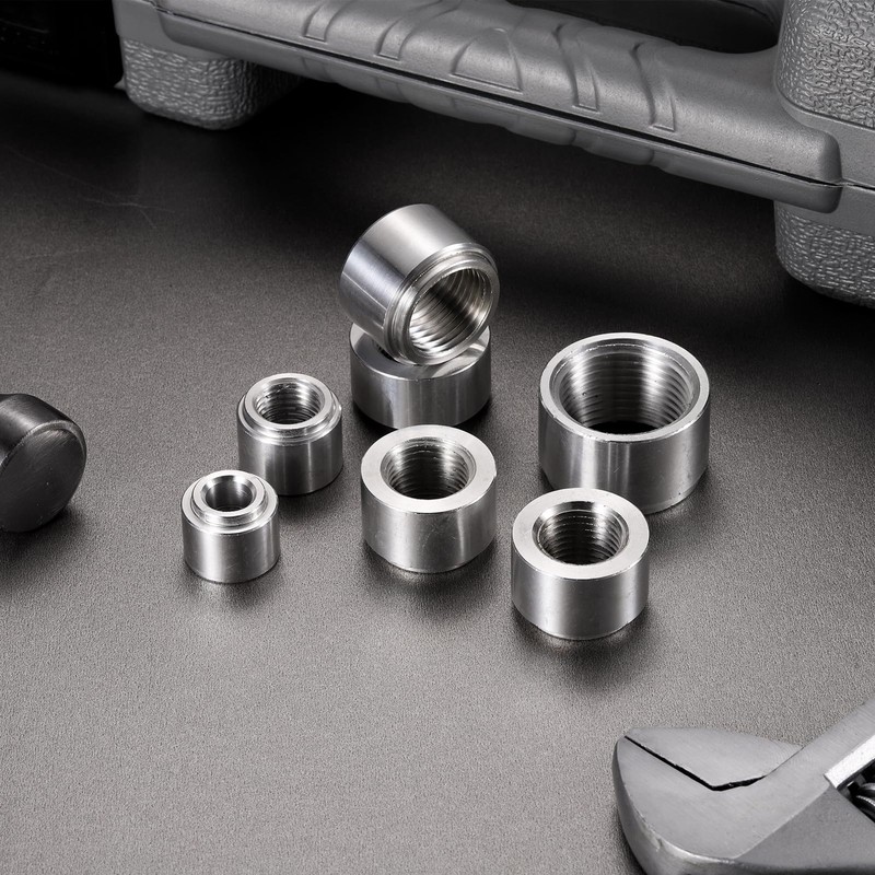 sourcing map 2Pcs Oxygen Sensor Bung, M18 OD 0.59" Length