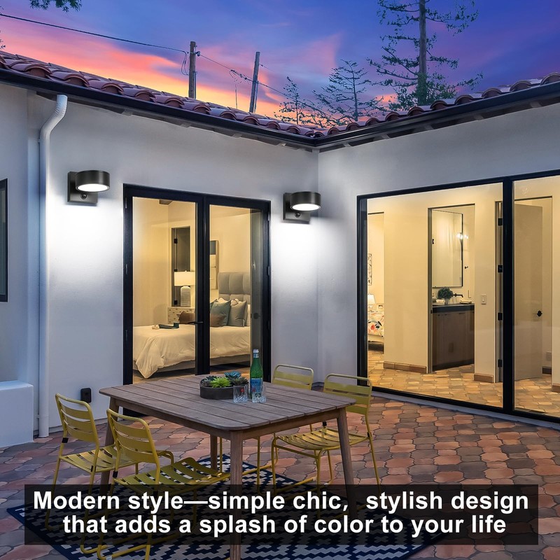 Motion Sensor Outdoor Lights, Aluminum Outdoor Wall Sconce, LED Porch