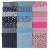Jukway 21PCS Cotton Fabric Squares 25 x 25 cm Different