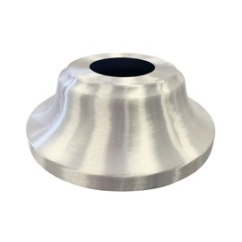 Gettysburg Flag Works 6" High Profile Trumpet Style Satin Aluminum Flash Collar for Flagpoles - Proudly Made in The USA