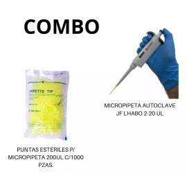 Jf Lhabo Micropipeta 2-20ul + Puntas Esteriles 200ul Jf Lhabo
