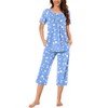 Bestbee Womens Pyjamas Set, 2 Piece Sleep Set Henley Neck