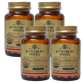 Solgar Magnesium with Vitamin B6 555.55mg x 100 tablets 4 line (15979757) / 솔가 마그네슘 위드 비타민 B6 555.55mg x 100정 4개 line (15979757)