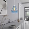 LEDSone Modern Geometric Diamond Pendant Lamp Ceiling Light Metal Wire