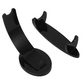 FUNOMOCYA 2pcs Acrylic Pen Display Holder with Stable Non Slip Base Vertical Organizer for Fountain Pens Ballpoints Makeup Brushes and Art Tools Black Desktop Rack for Office Home and