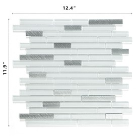 Midcard 5 Sheet Glass Mosaic Tiles for Kitchen and Bathroom Walls