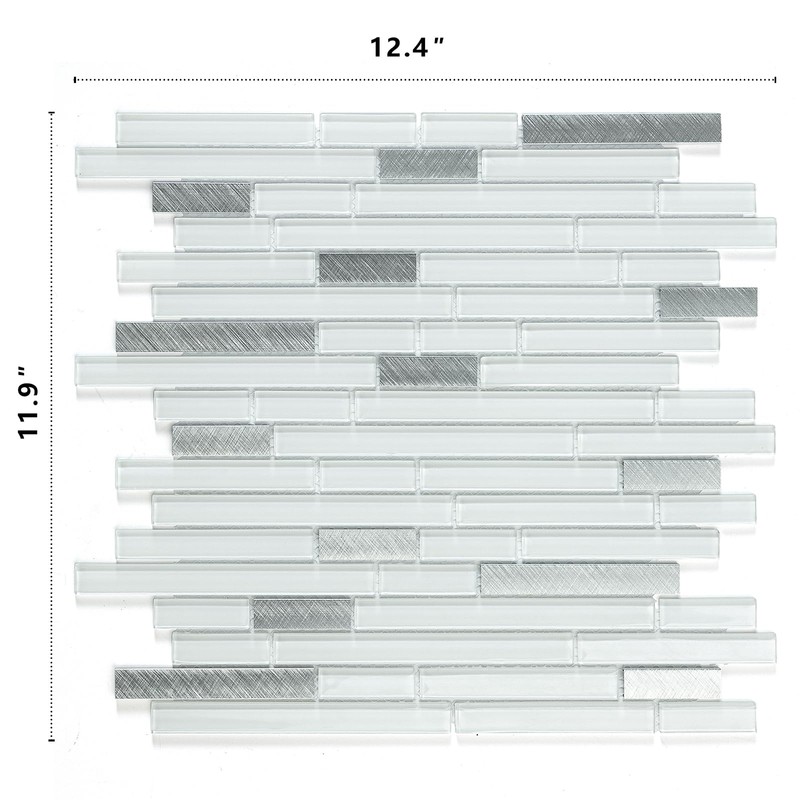 Midcard 5 Sheet Glass Mosaic Tiles for Kitchen and Bathroom