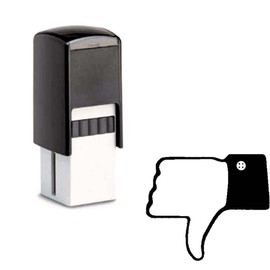 Teacher's Stamp School Stamp Thumb Up Thumb Down - Bad Good - Positive Negative Rating Performance Bonus Card Stamp 10 x 10 mm (Thumb Down - Bad - Negative)